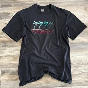 Vintage Sherry’s Best St. Maarten St. Martin Palm Tree Tee Size L Made in USA